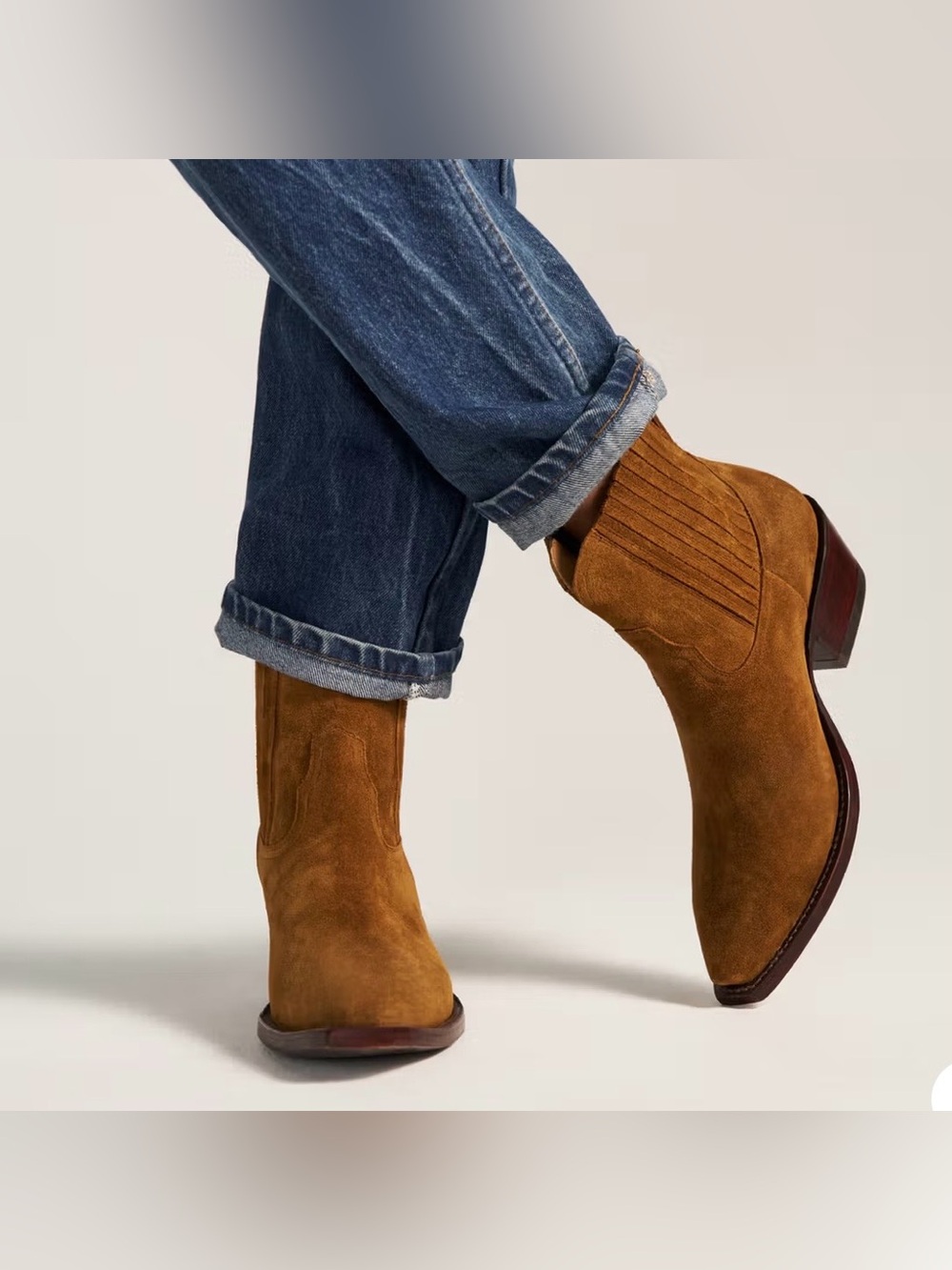 Tecovas The Piper Brown Leather Chelsea Boots Size 7B